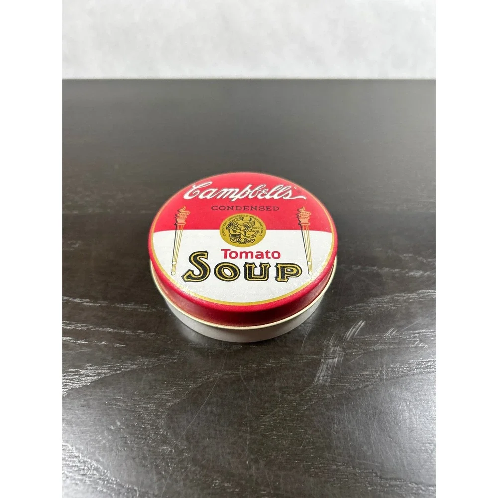 Vintage 1993 Campbells Tomato Soup Bristolware Round Tin Small Collectible Red